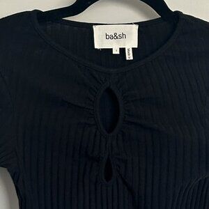ba&sh Massiva Keyhole Ribbed Top